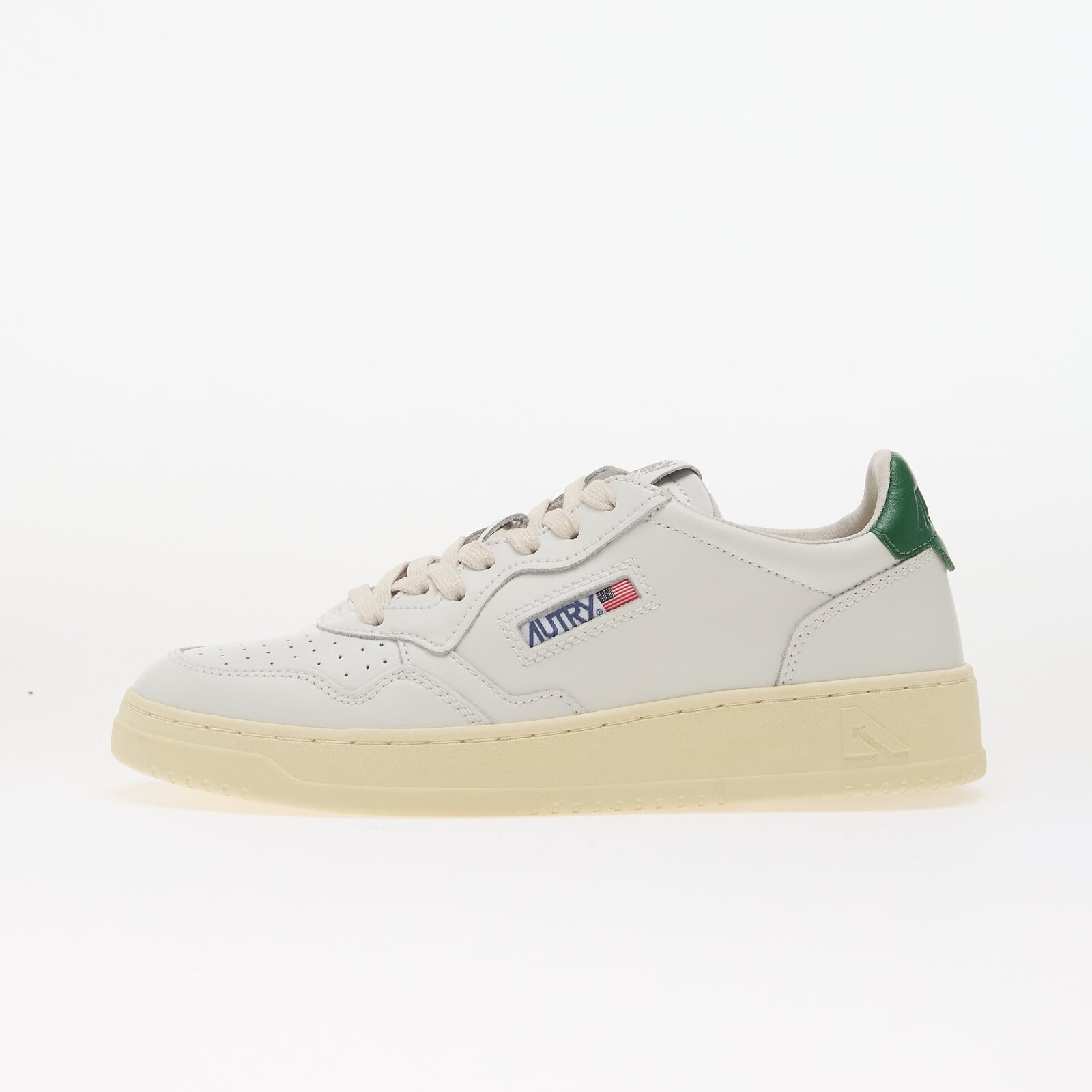 Tenisky Autry Medalist Low Man White/ Green Leather EUR 39