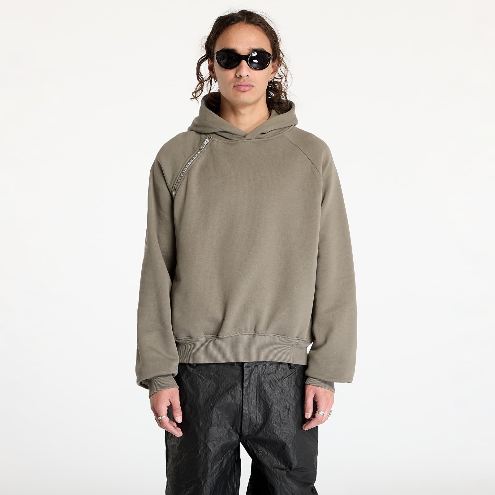 Mikina HELIOT EMIL Sequence Zip Hoodie UNISEX Dusty Green XL