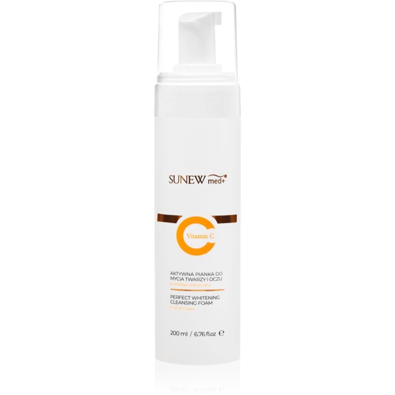 SUNEWMED+ Active Foaming Cleanser Face and Eye Makeup Removal čistiaca a odličovacia pena s vitamínom C 200 ml