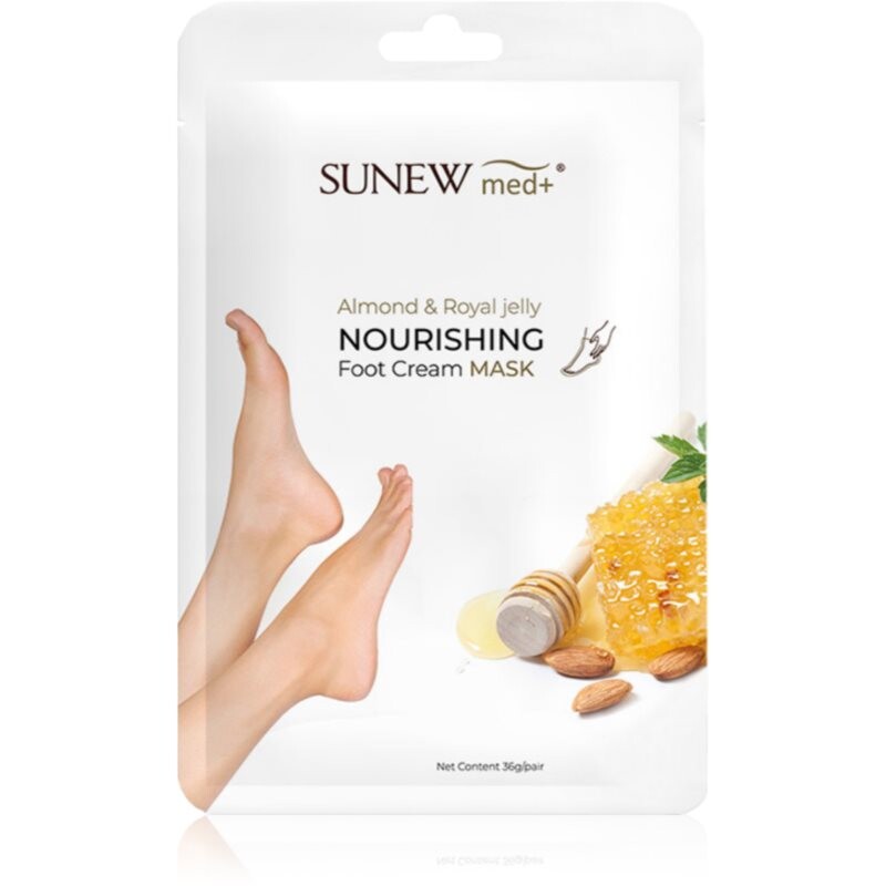 SUNEWMED+ Moisturising Foot Mask with Sweet Almond Oil and Royal Jelly hydratačná maska na chodidlá 1 pár