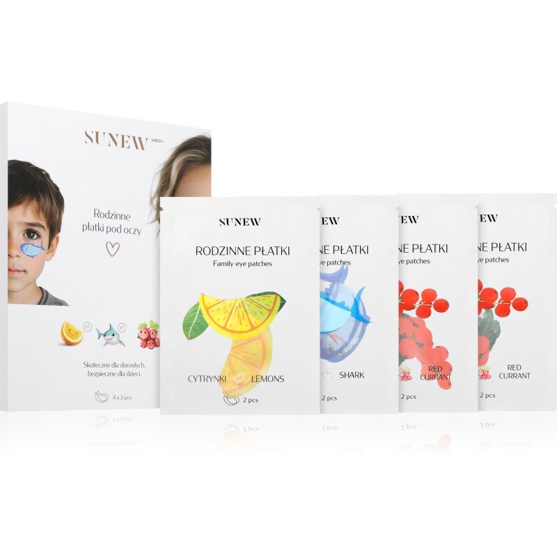 SUNEWMED+ Family Eye Patches regeneračné hydrogélové vankúšiky pod oči s ceramidmi 4x2 ks