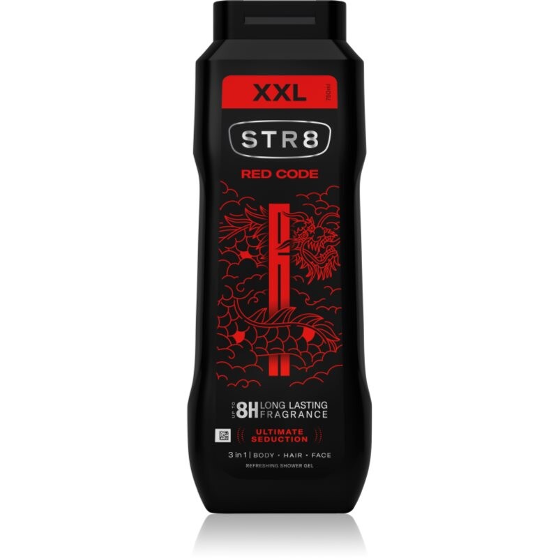 STR8 Red Code Shower Gel sprchový gél 3v1 pre mužov 750 ml