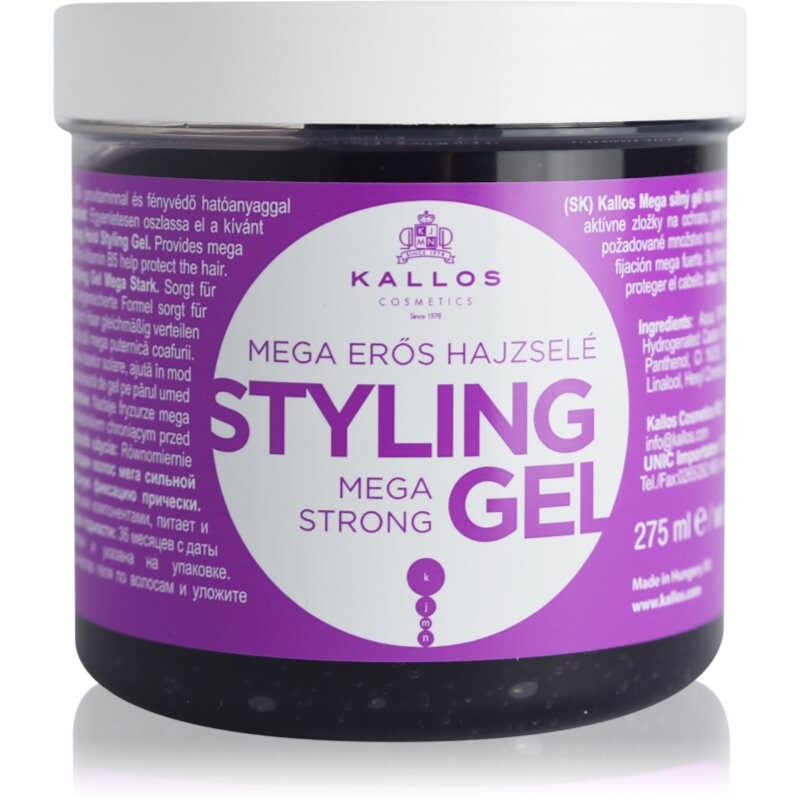 Kallos KJMN Mega Strong Styling Gel extra silný gél na vlasy 275 ml