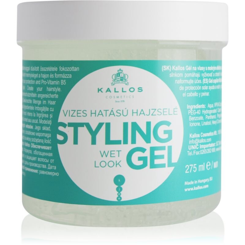 Kallos KJMN Wet Look Styling Gel gél na vlasy s mokrým efektom 275 ml