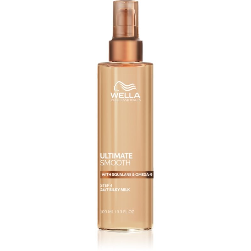 Wella Professionals Ultimate Smooth Silky Milk bezoplachová starostlivosť na vlasy s termoochranou 100 ml