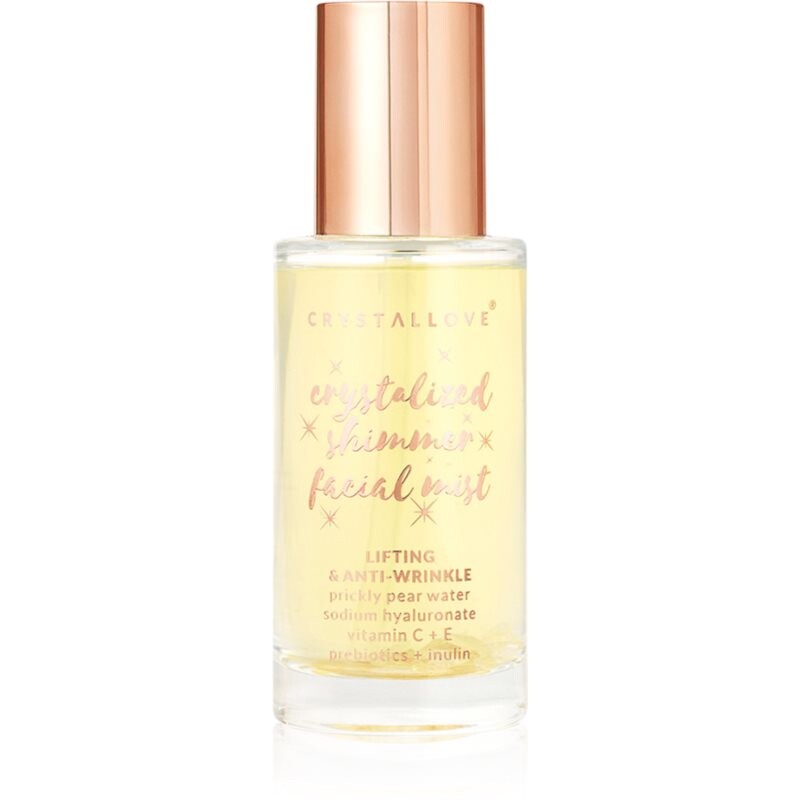 Crystallove Clear Quartz Shimmer Facial Mist pleťová hmla pre rozjasnenie a hydratáciu 100 ml
