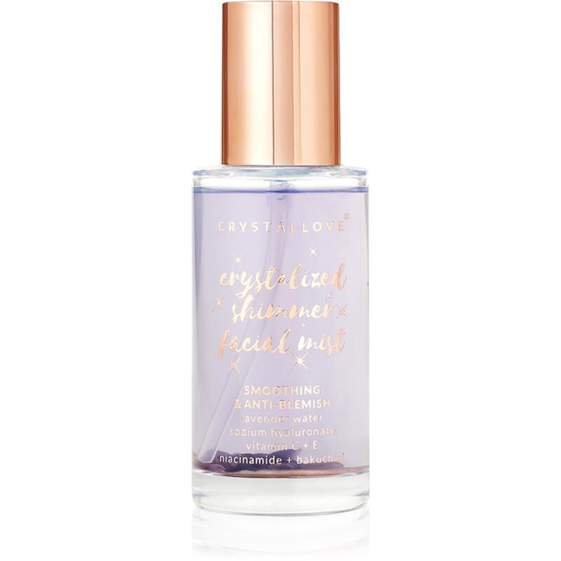 Crystallove Amethyst Shimmer Facial Mist pleťová hmla na upokojenie pleti 100 ml
