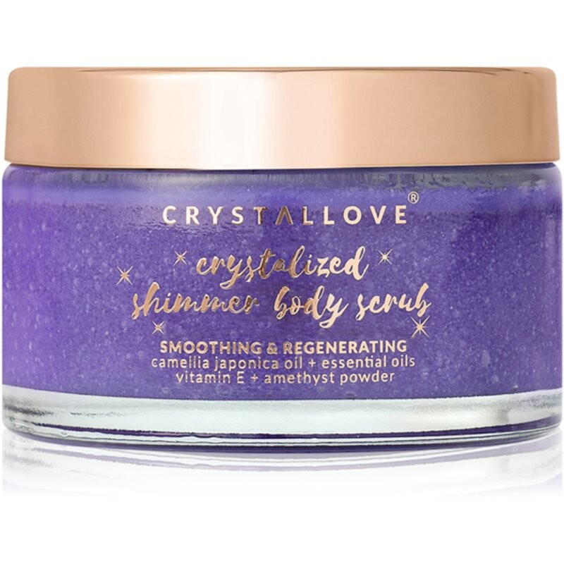 Crystallove Amethyst Shimmer Body Scrub telový peeling trblietavý 200 g