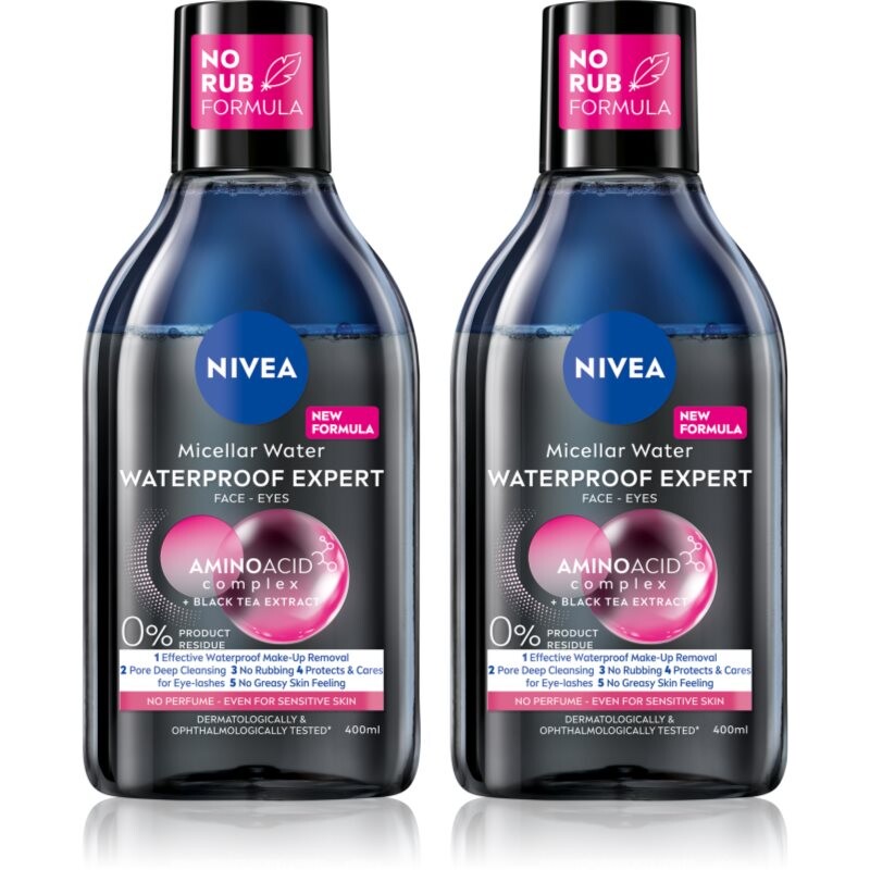 NIVEA Micellar Waterproof čistiaca micelárna voda výhodné balenie