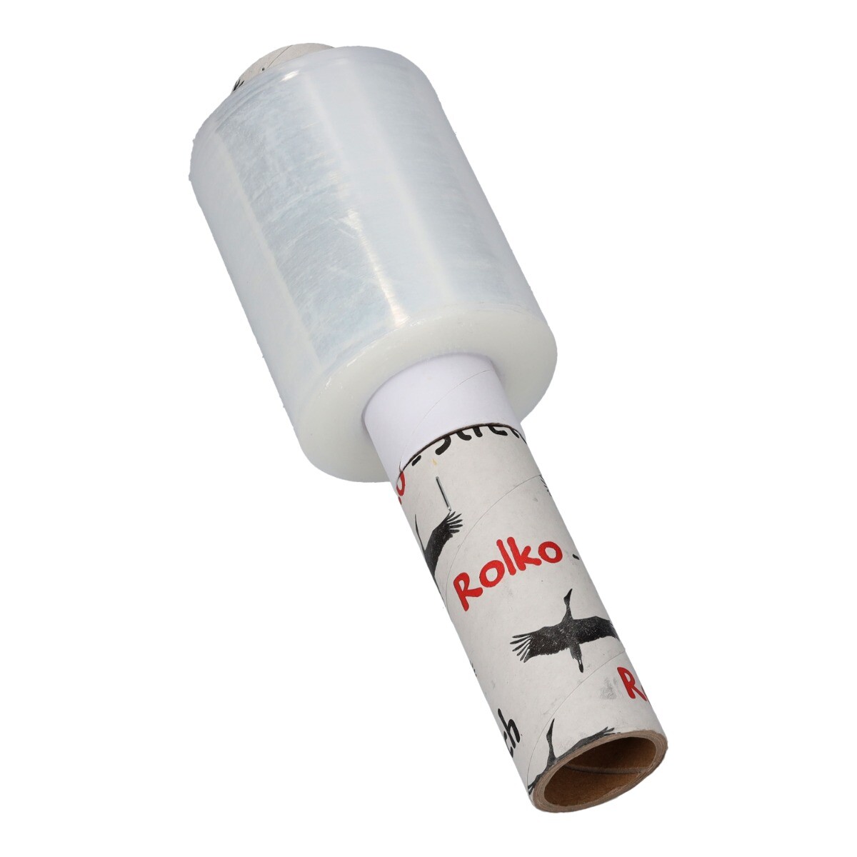 Mini stretch foil with a cardboard handle for car steering wheel