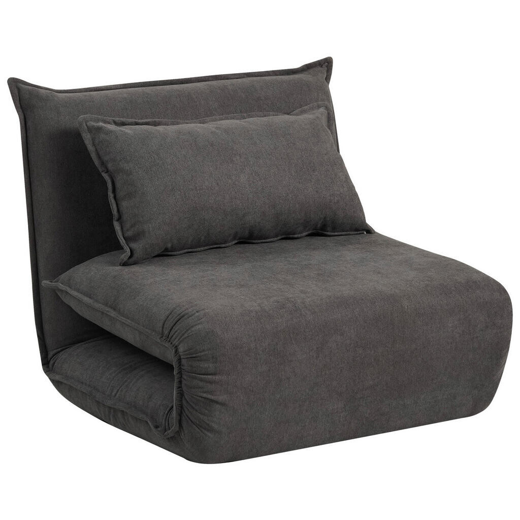 Livetastic ROZKLADACIE KRESLO, textil, tmavosivá