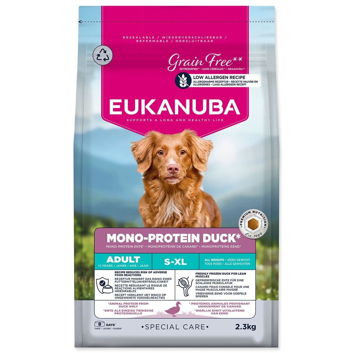 Eukanuba Special Care Mono-Protein Adult kačacie - 2,3 kg