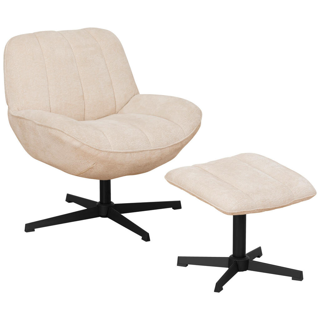 Livetastic KRESLO – SADA, textil, béžová