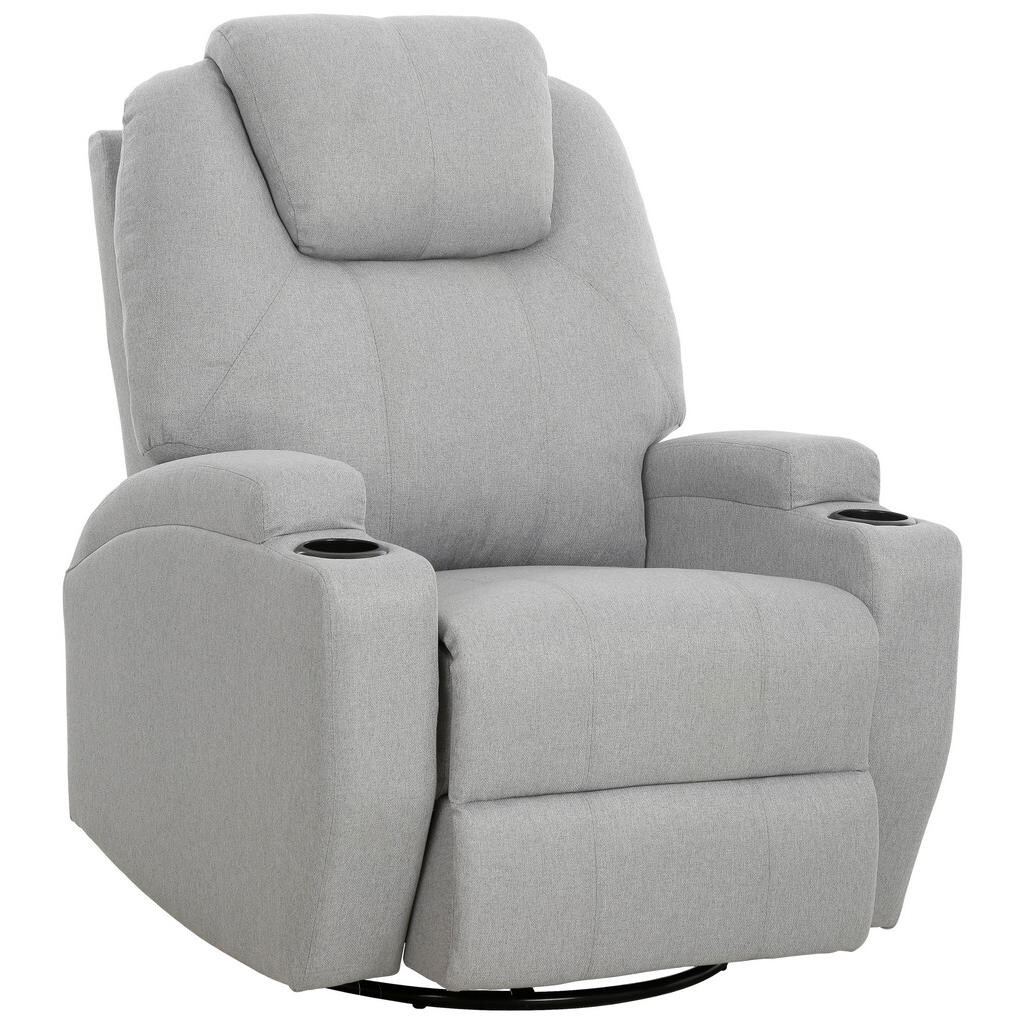 P & B MASÁŽNE KRESLO, textil, sivá