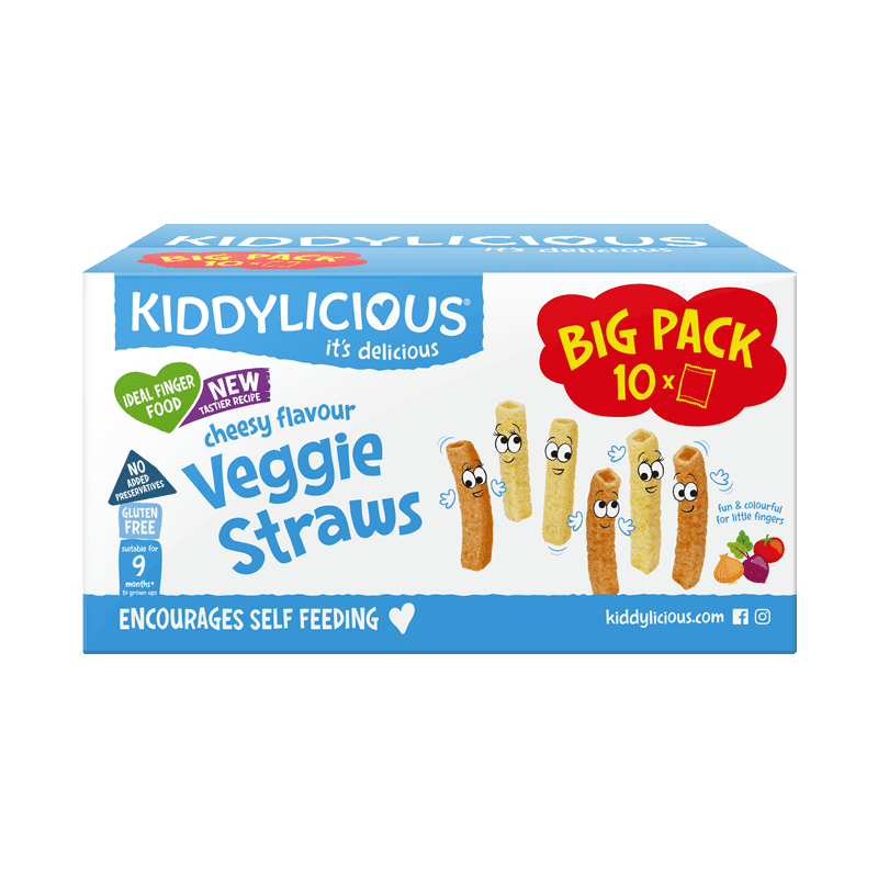 KIDDYLICIOUS Tyčinky zeleninové so sýrovou príchuťou box 10 x 12 g