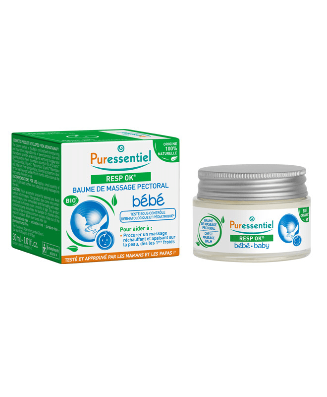 PURESSENTIEL Masážny balzam na hrudník pre mimienka od 6 mesiacov Baby Resp'OK® 30 ml