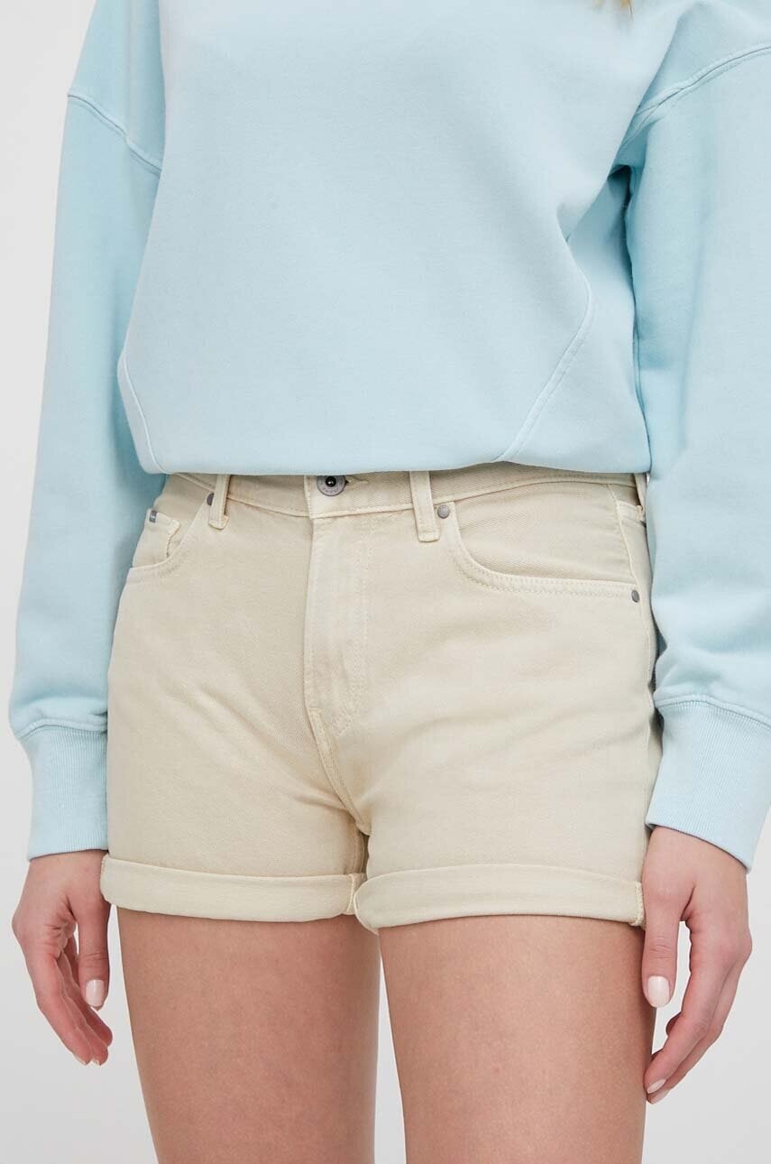 Rifľové krátke nohavice Pepe Jeans STRAIGHT SHORT HW