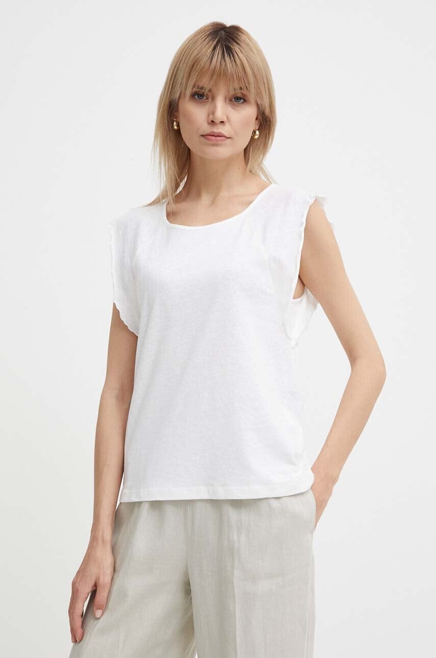 Ľanové tričko Pepe Jeans KAI