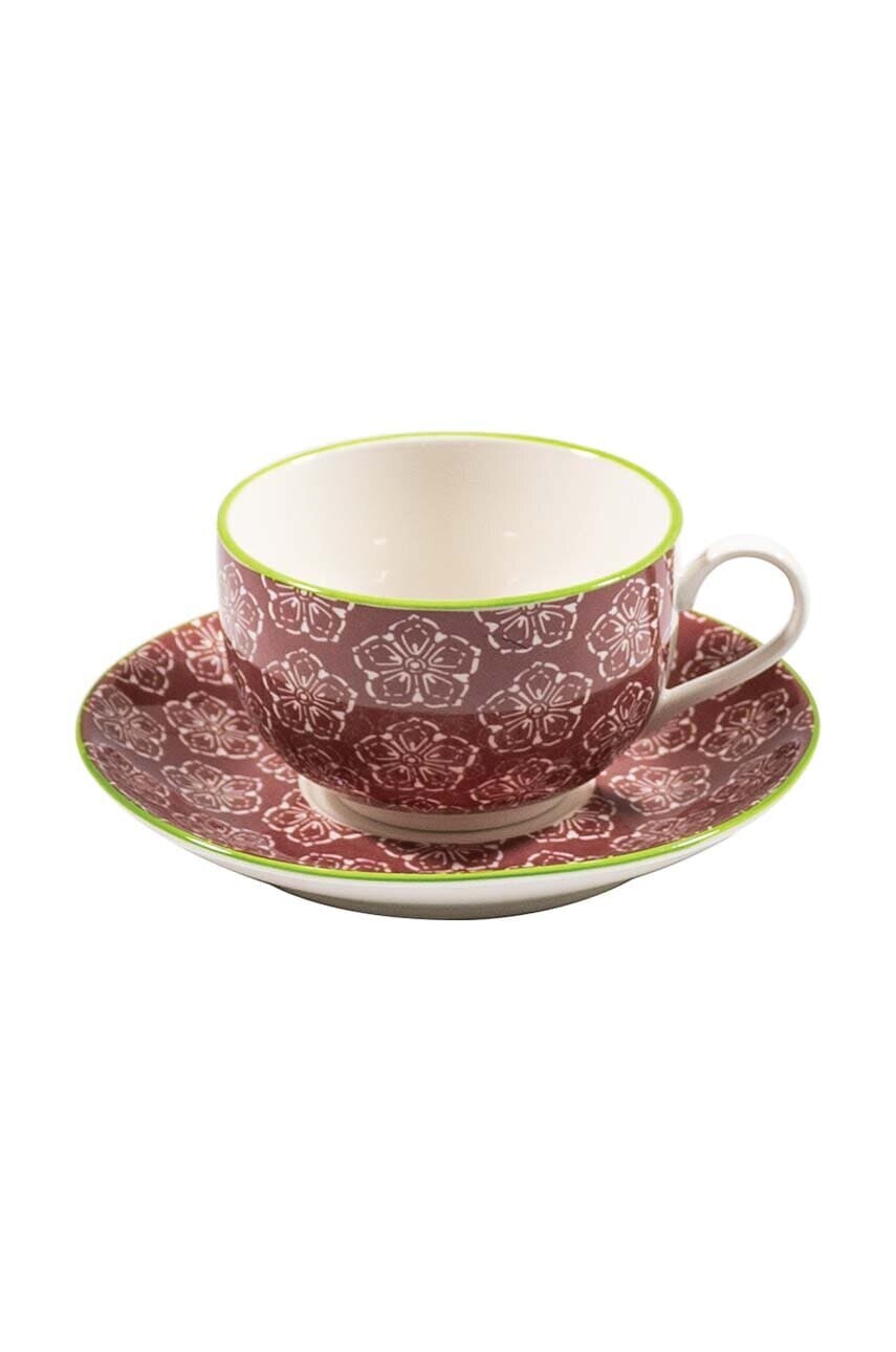 Šálka ​​s podšálkou Zafferano Tue Tea 270 ml 4-pak