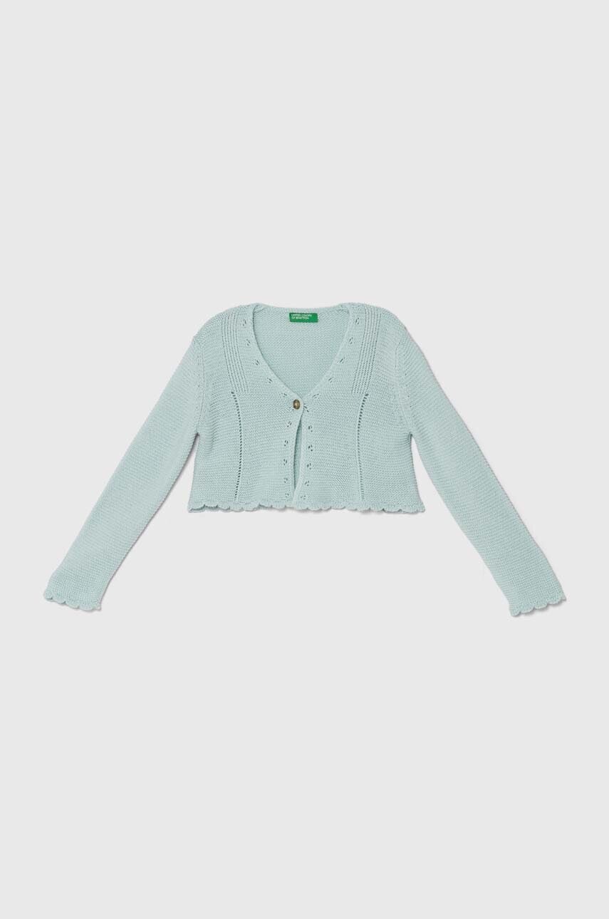 Detský kardigan s prímesou ľanu United Colors of Benetton
