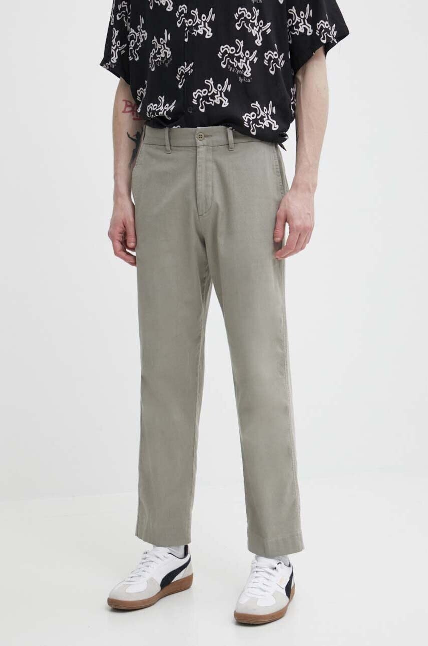 Nohavice s prímesou ľanu Abercrombie & Fitch