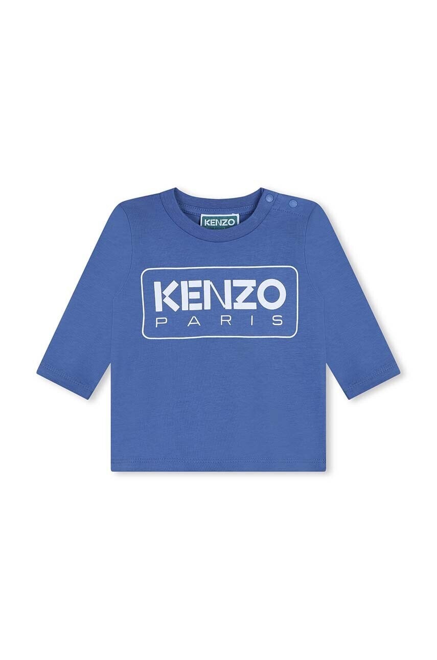 Detské bavlnené tričko s dlhým rukávom Kenzo Kids
