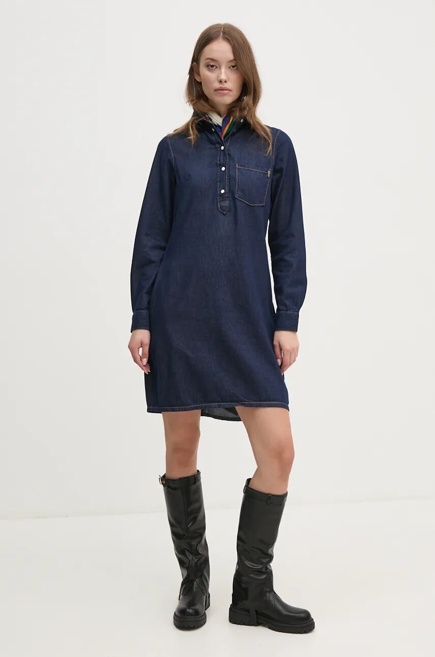 Rifľové šaty Pepe Jeans REGULAR PULL-OVER DRESS