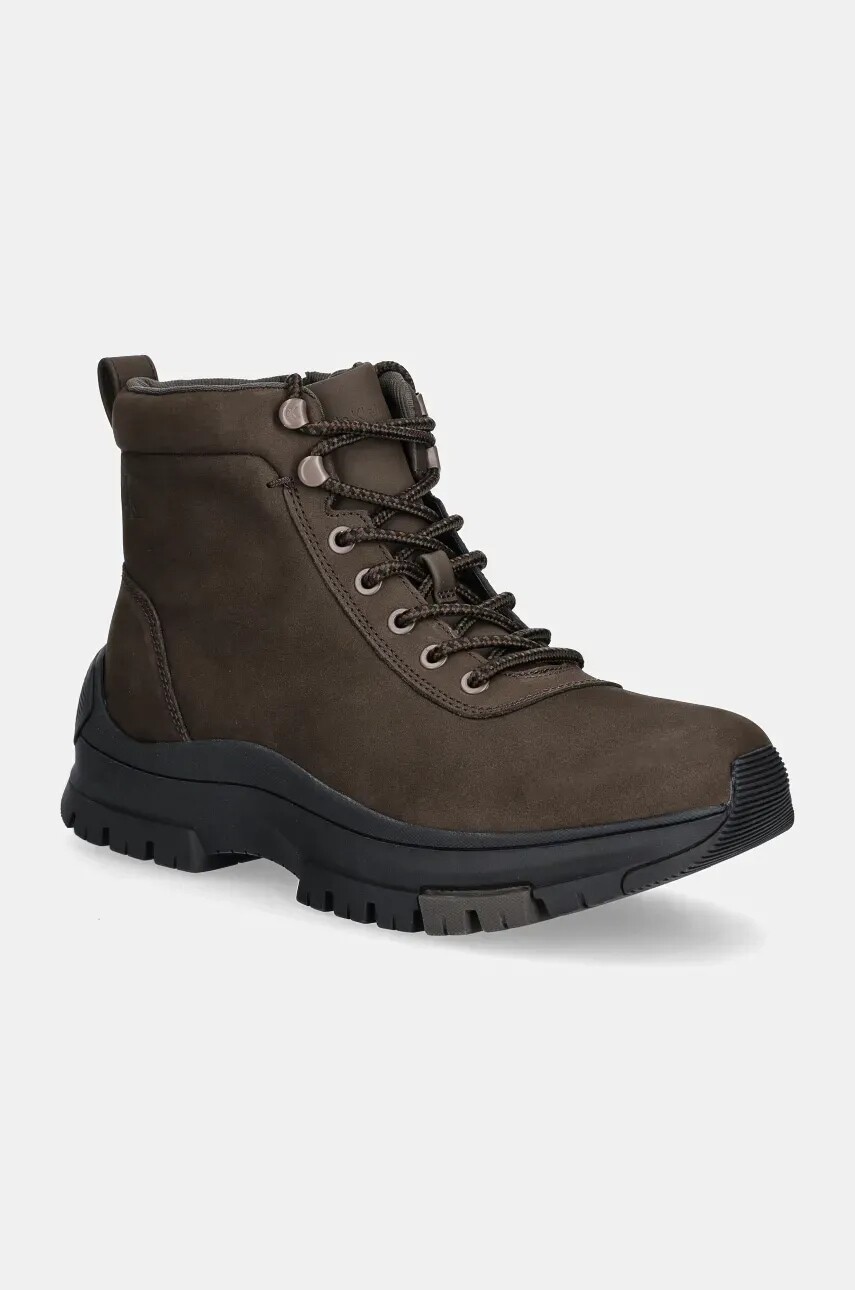 Kožené členkové topánky Calvin Klein Jeans HYBRID WP BOOT LACEUP REBELLIOUS