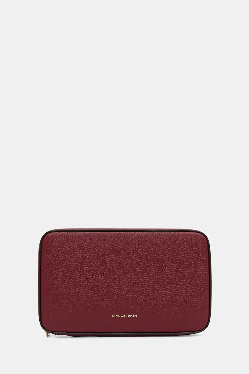 Kožená kozmetická taška MICHAEL Michael Kors