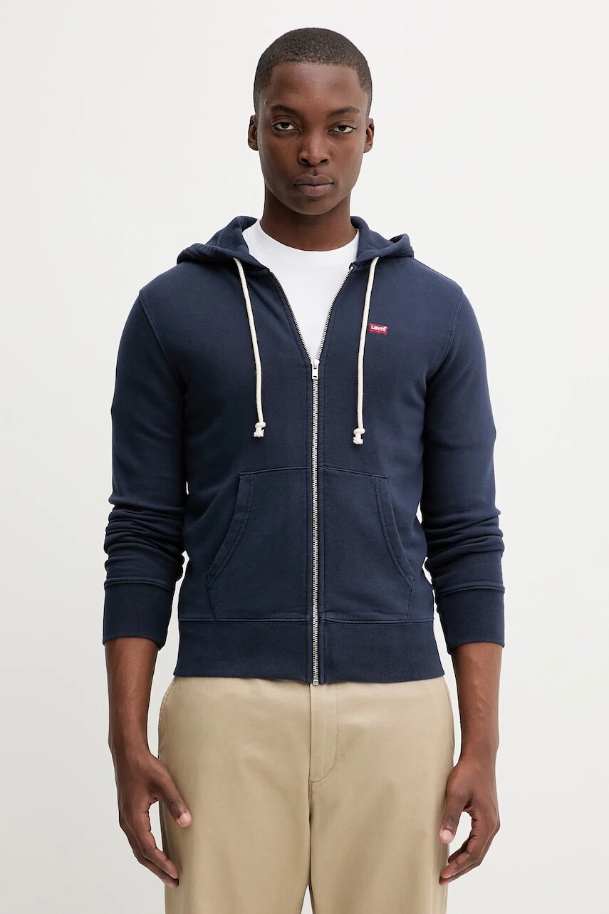Levi's mikina na zips s kapucňou pánska bavlnená THE ORIGINAL HM ZIP UP