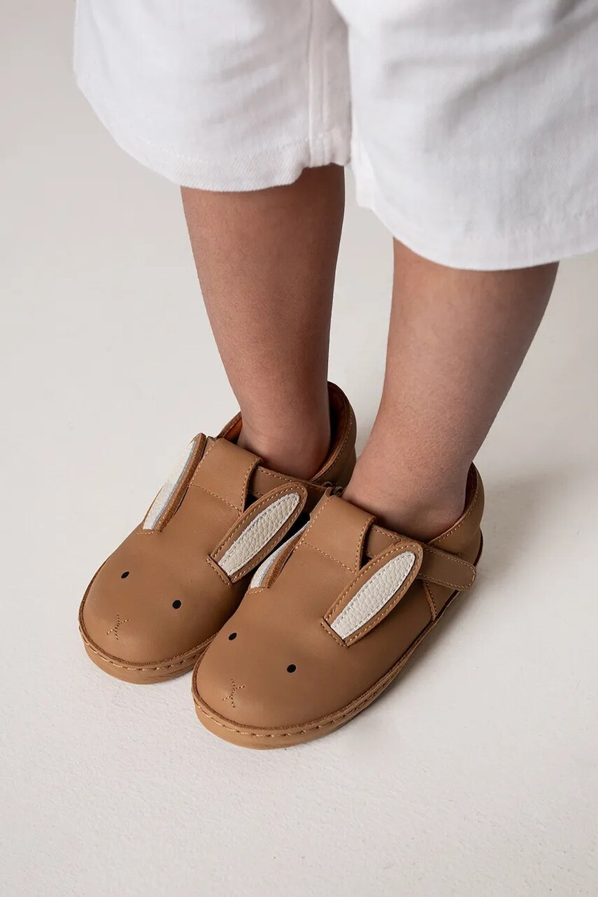 Detské kožené poltopánky Donsje Xan Classic Shoes Bunny