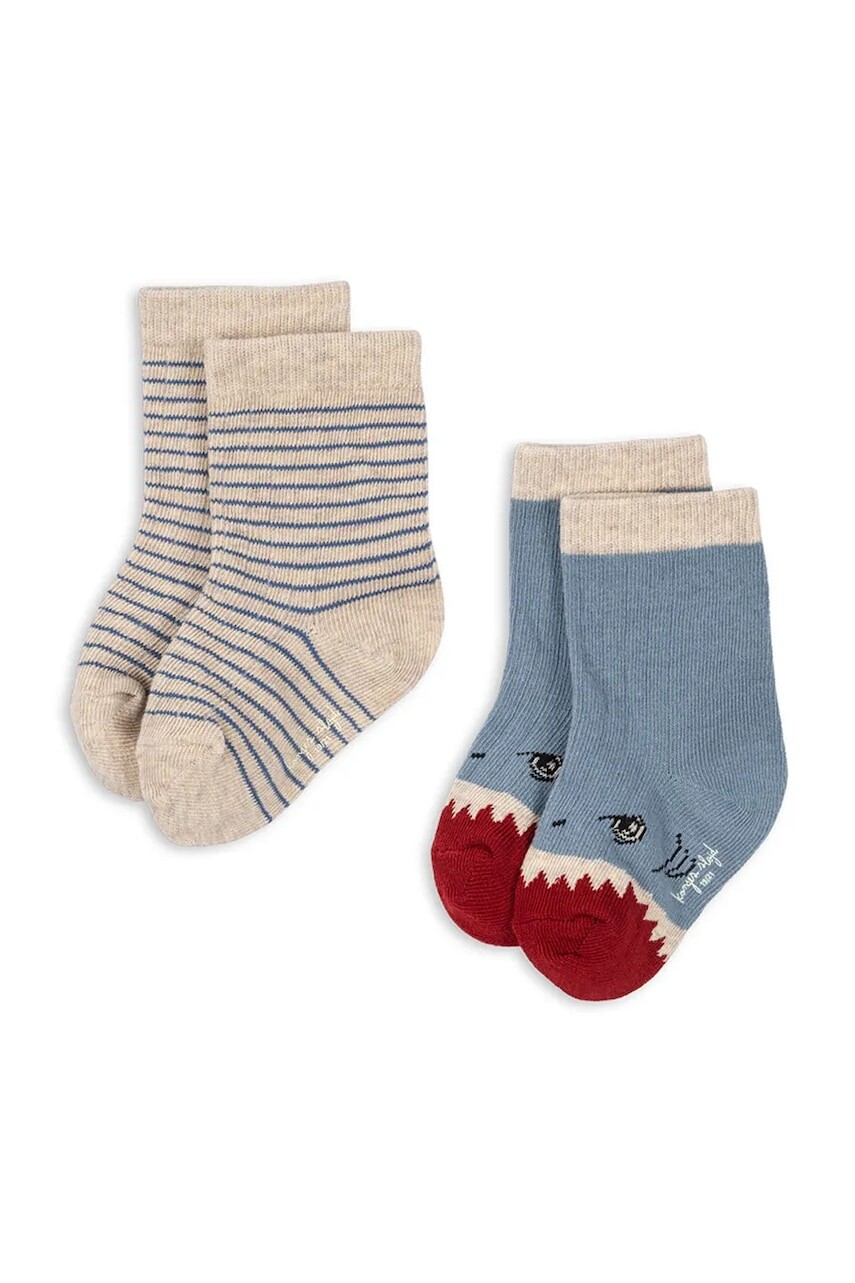 Detské ponožky Konges Sløjd 2 PACK SHARK RIB SOCKS 2-pak