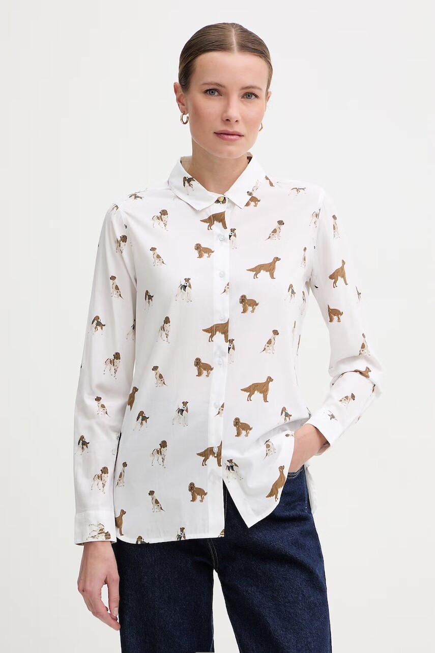 Dámska košeľa s bavlnou Barbour Safari