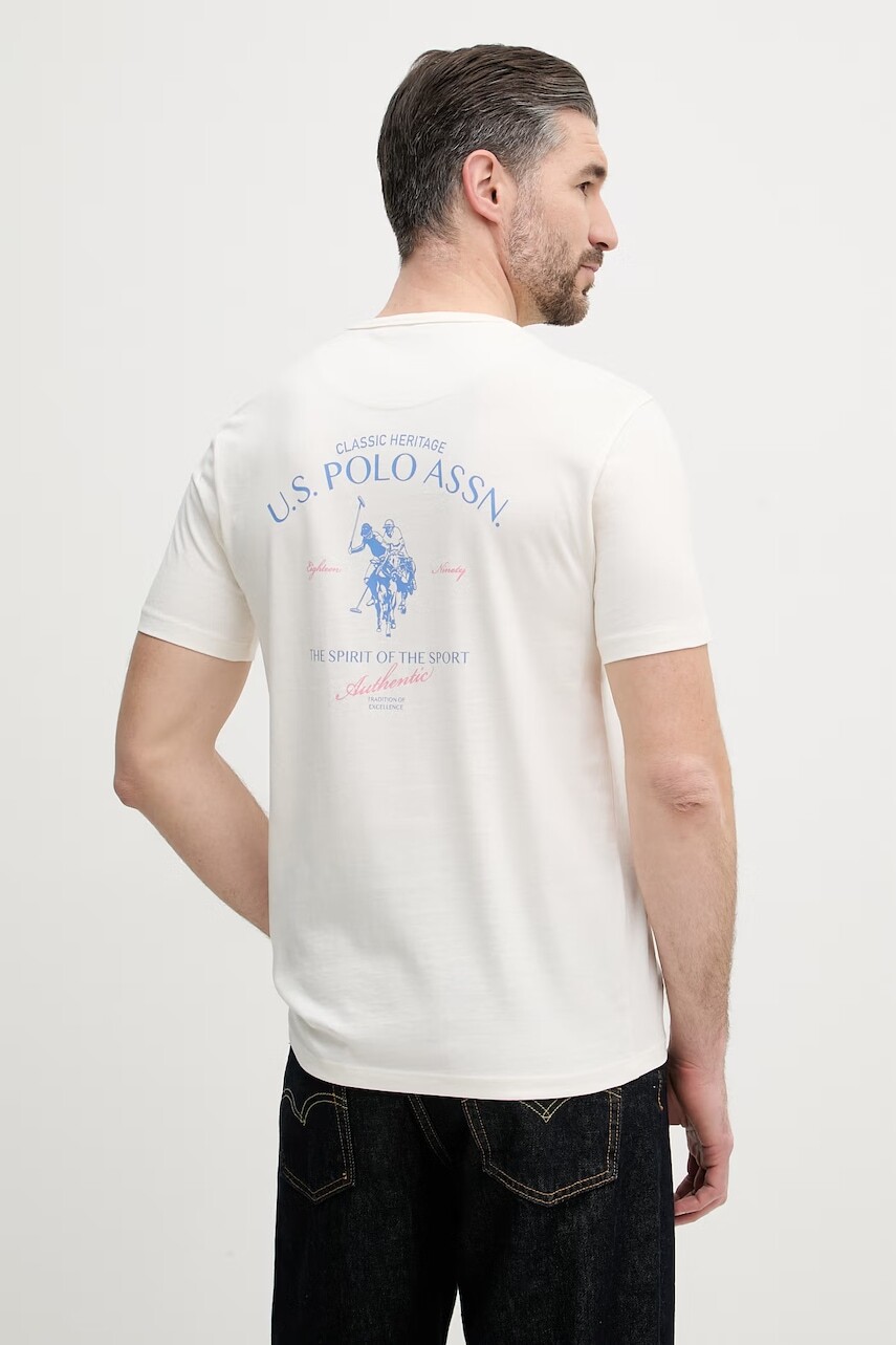 U.S. Polo Assn. pánske bavlnené tričko SPIRIT OF SPORT BACK GRAPHIC