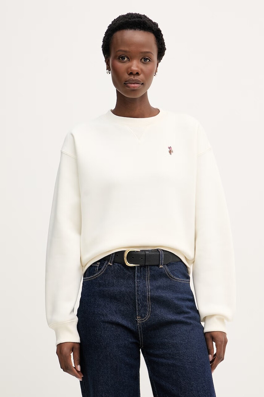 U.S. Polo Assn. mikina dámska s bavlnou DHM CREW NECK SWEAT