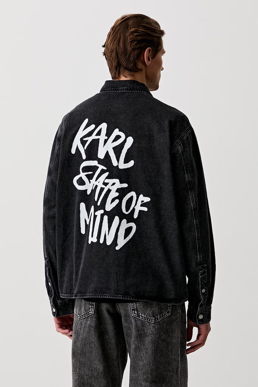Karl Lagerfeld Jeans košeľa pánska rifľová