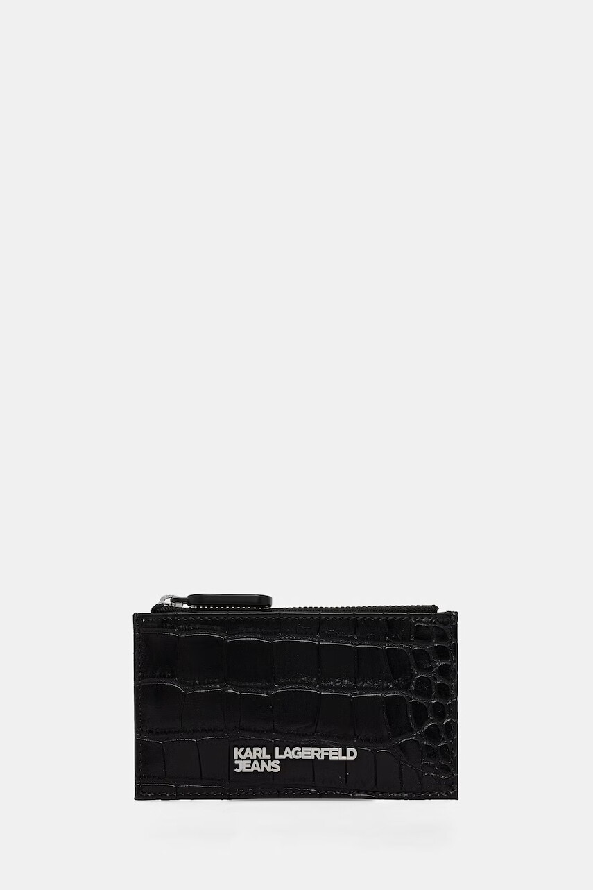 Karl Lagerfeld Jeans puzdro na kľúče dámske z imitácie kože