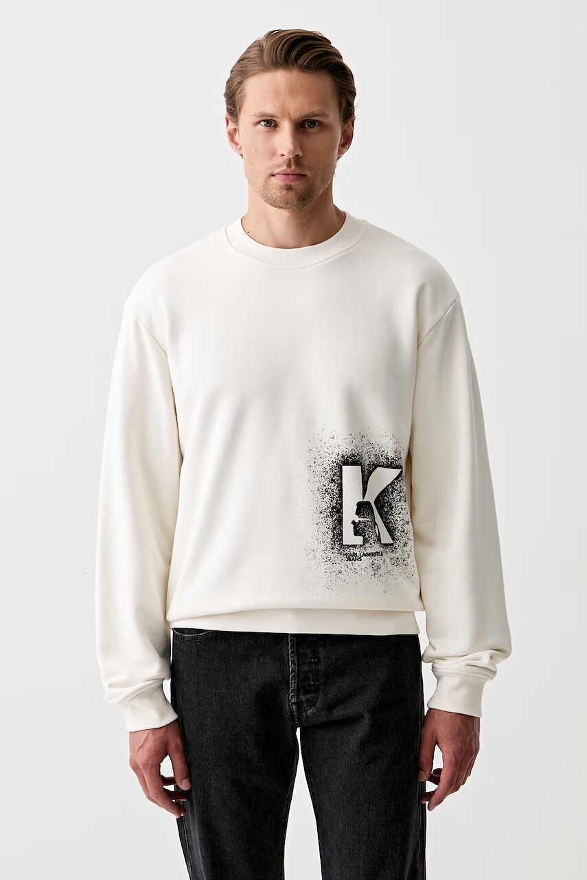 Karl Lagerfeld Jeans mikina pánska s bavlnou