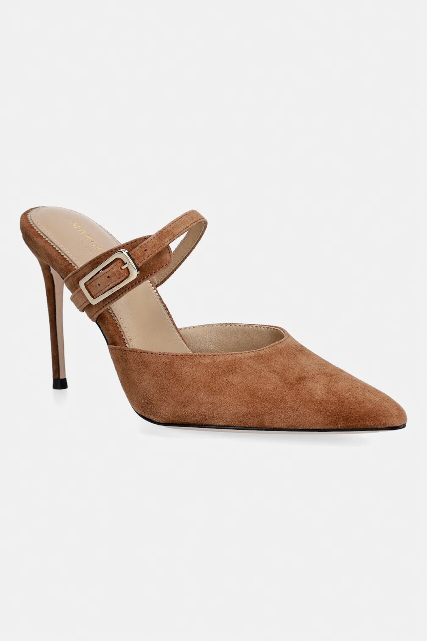 Marciano by Guess šľapky na ihličkovom podpätku dámske semišové