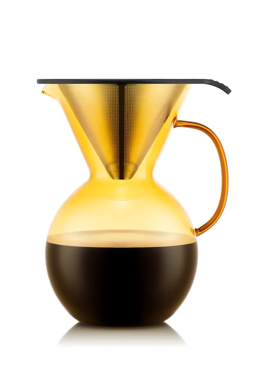 Bodum kanvica so sitkom na kávu alebo čaj z borosilikátového skla 10,6 x 20,6 x 17,8 cm