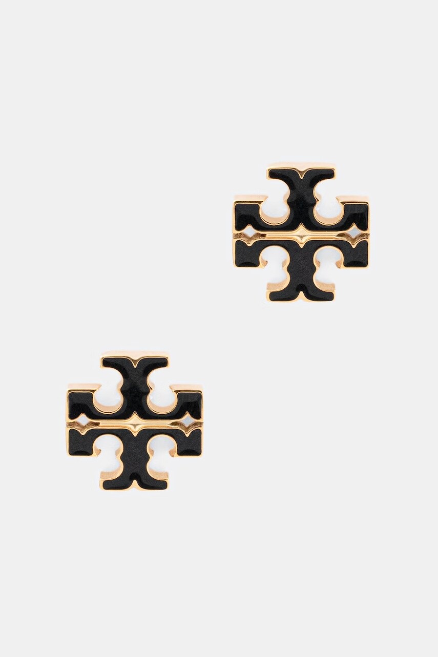 Tory Burch náušnice dámske z nehrdzavejúcej ocele so smaltom Icon