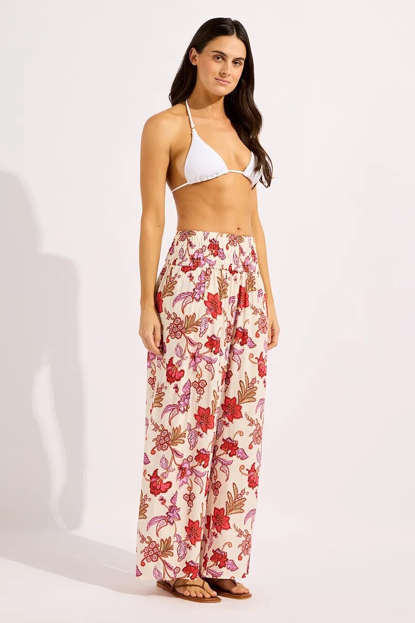 Seafolly plážové nohavice dámske Shirred Waist Wrap