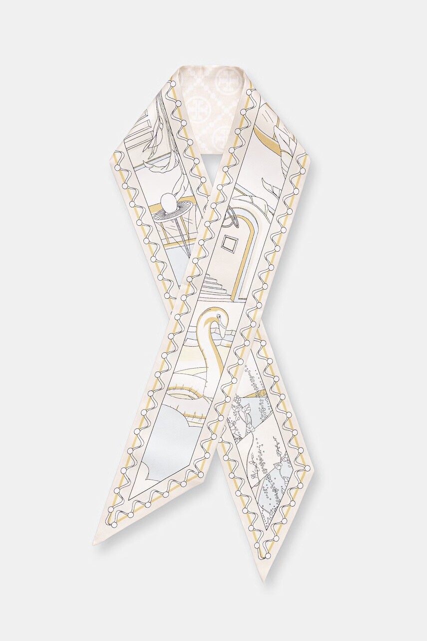 Tory Burch šatka hodvábna Ribbon