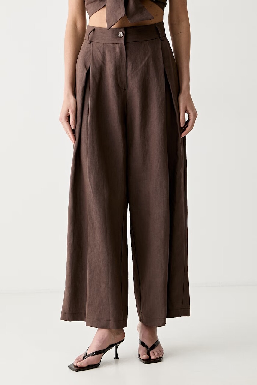ViCOLO nohavice culottes dámske ľanové