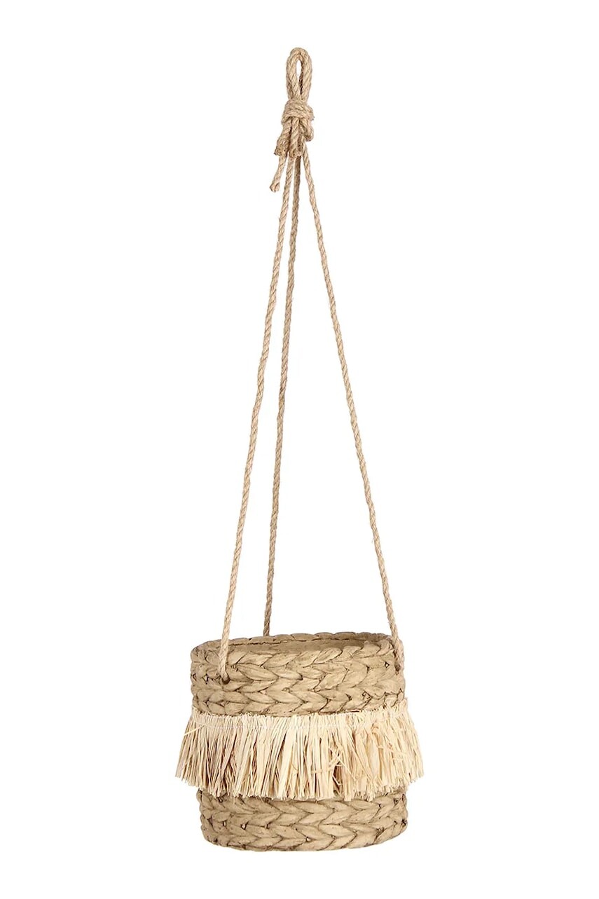 Bizzotto obal kvetináča závesný jutový 15,5 x 14,5 cm