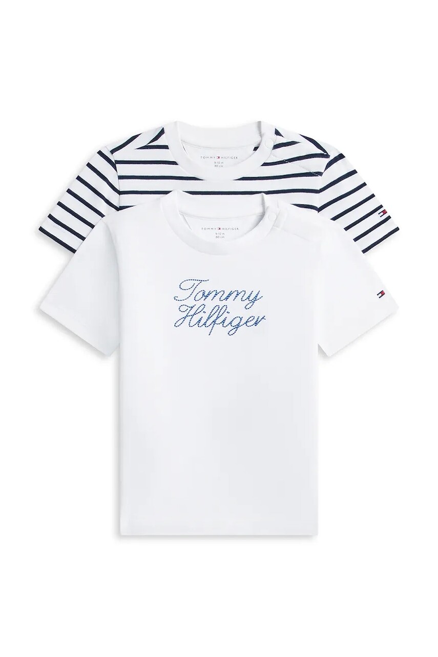 Tommy Hilfiger tričko dojčenské s bavlnou 2-pak