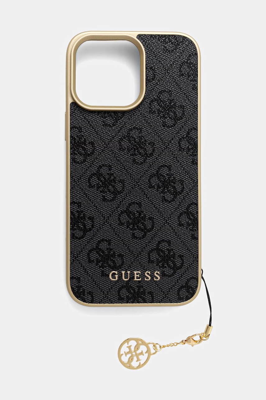 Guess puzdro na telefón z imitácie kože iPhone 16 Pro Max
