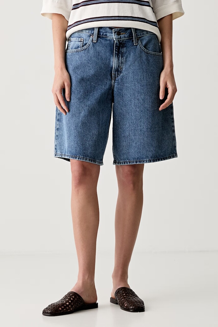 Levi's šortky dámske bavlnené SQUARE PEG