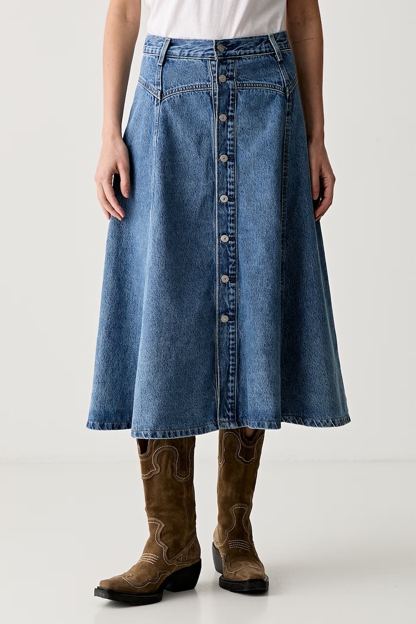 Levi's rozšírená sukňa rifľová