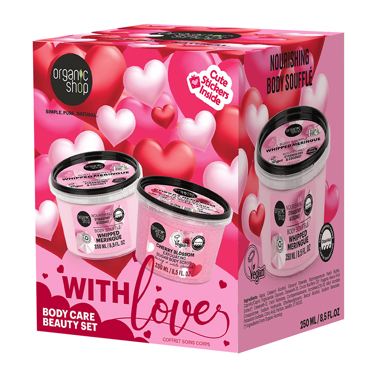 ORGANIC SHOP With Love Body Care Beauty Set 2 x 250 ml